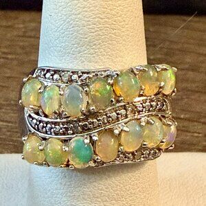 Ethiopian Opal 925 Sterling Silver ring
